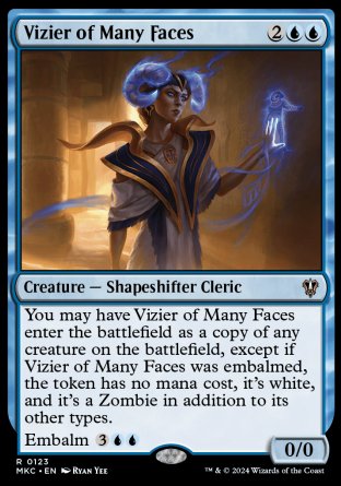 (123) Magic The Gathering Commander: Murders at Karlov Manor Single: Vizier of Many Faces Rare