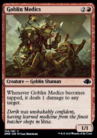 (124) Magic The Gathering Dominaria Remastered Single: Goblin Medics Holo Common