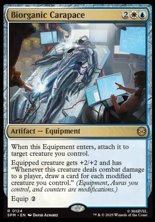 (124) Magic The Gathering Magic: The Gathering | Marvel's Spider-Man Single: Biorganic Carapace Holo Rare