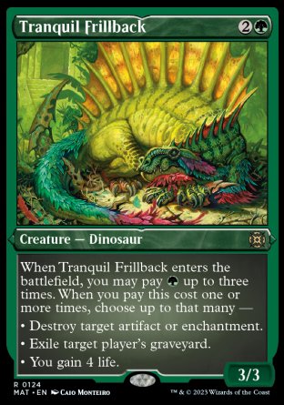 (124) Magic The Gathering March of the Machine: The Aftermath: Extras Single: Tranquil Frillback (V.2) Holo Rare