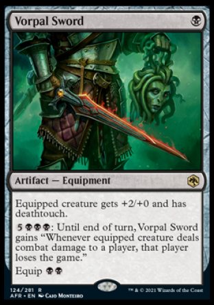 (124) Magic The Gathering Adventures in the Forgotten Realms Single: Vorpal Sword Holo Rare