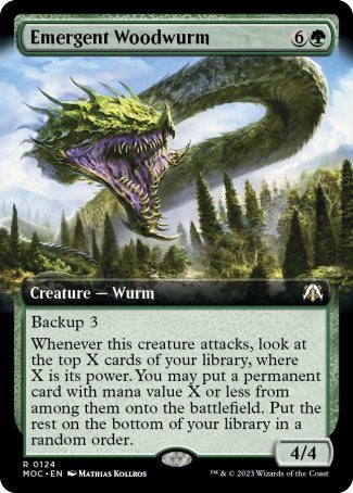 (124) Magic The Gathering Commander: March of the Machine: Extras Single: Emergent Woodwurm Rare