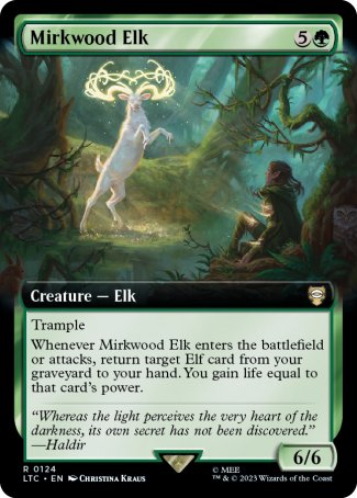 (124) Magic The Gathering Commander: The Lord of the Rings: Tales of Middle-earth: Extras Single: Mirkwood Elk Rare