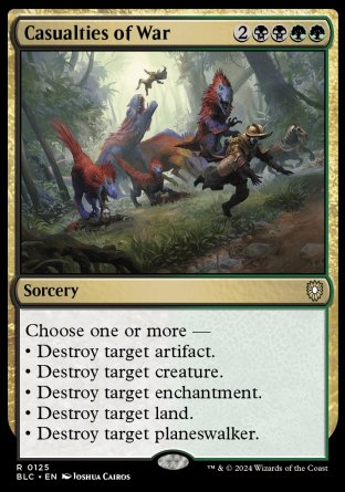 (125) Magic The Gathering Commander: Bloomburrow Single: Casualties of War Rare