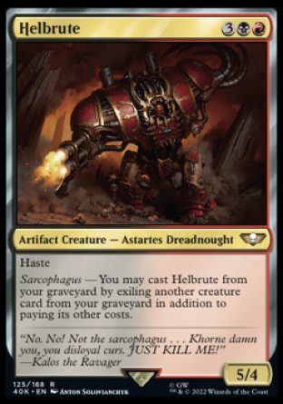 (125) Magic The Gathering Universes Beyond: Warhammer 40000 Single: Helbrute Holo Rare
