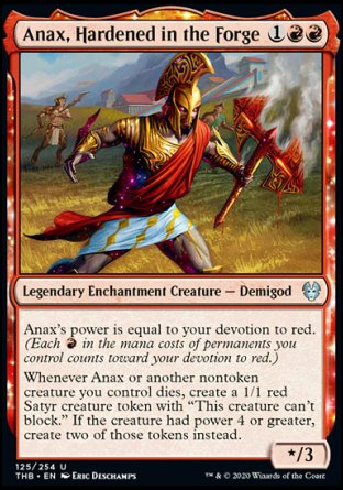 (125/254) Magic The Gathering Theros Beyond Death Single: Anax, Hardened in the Forge Holo Uncommon