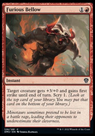 (126) Magic The Gathering Dominaria United Single: Furious Bellow Common