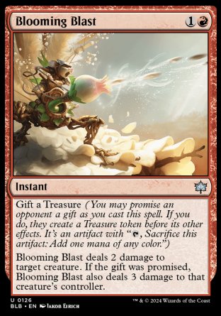 (126) Magic The Gathering Bloomburrow Single: Blooming Blast  Uncommon