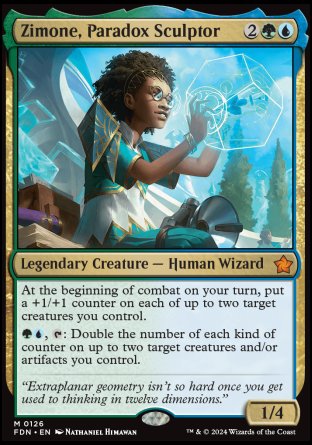 (126) Magic The Gathering Magic: The Gathering Foundations Single: Zimone, Paradox Sculptor Holo Mythic