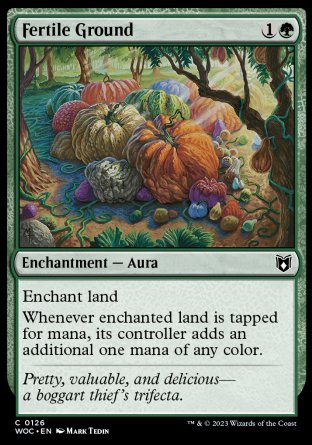 (126) Magic The Gathering Commander: Wilds of Eldraine Single: Fertile Ground Common