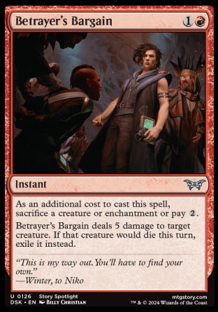 (126) Magic The Gathering Duskmourn: House of Horror Single: Betrayer's Bargain Uncommon