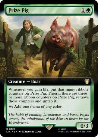 (126) Magic The Gathering Commander: The Lord of the Rings: Tales of Middle-earth: Extras Single: Prize Pig Rare