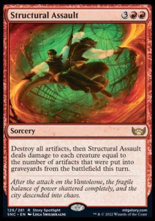(126) Magic The Gathering Streets of New Capenna Single: Structural Assault Rare