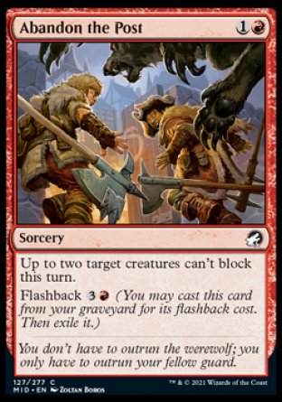 (127) Magic The Gathering Innistrad: Midnight Hunt Single: Abandon the Post Holo Common