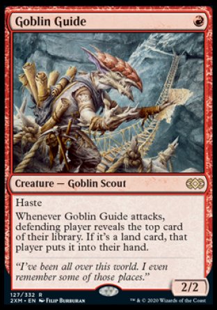 (127/332) Magic The Gathering Double Masters Single: Goblin Guide Holo Rare