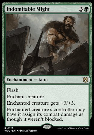 (127) Magic The Gathering Commander: Wilds of Eldraine Single: Indomitable Might Rare