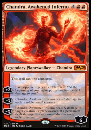 (127/280) Magic The Gathering Core 2020 Single: Chandra, Awakened Inferno Holo Mythic