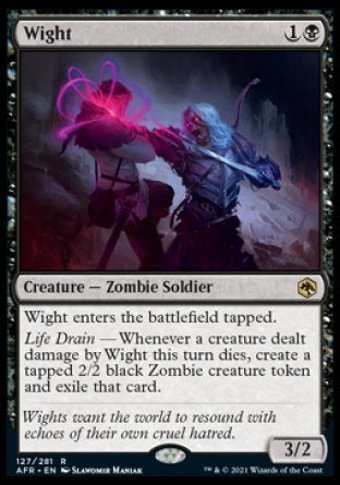 (127) Magic The Gathering Adventures in the Forgotten Realms Single: Wight Rare