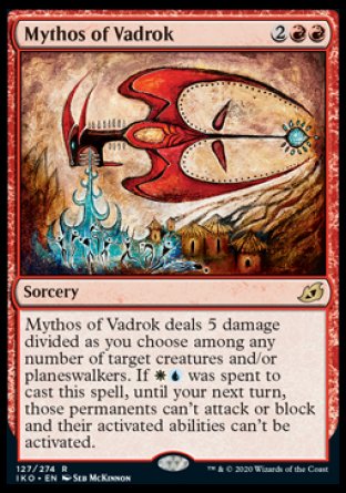 (127) Magic The Gathering Ikoria: Lair of Behemoths: Promos Single: Mythos of Vadrok (V.1) Holo Rare