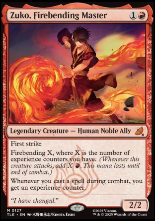 (127) Magic The Gathering Magic: The Gathering | Avatar: The Last Airbender: Eternal Single: Zuko, Firebending Master (V.1) Mythic