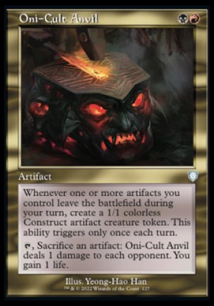 (127) Magic The Gathering Commander: The Brothers' War Single: Oni-Cult Anvil Uncommon