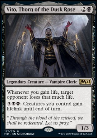 (127) Magic The Gathering Core 2021: Promos Single: Vito, Thorn of the Dusk Rose (V.2) Holo Rare