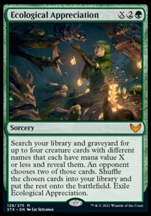 (128) Magic The Gathering Strixhaven: School of Mages Single: Ecological Appreciation Holo Mythic