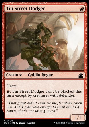 (128) Magic The Gathering Ravnica Remastered Single: Tin Street Dodger Holo Common