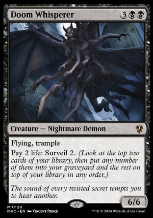 (128) Magic The Gathering Commander: Murders at Karlov Manor Single: Doom Whisperer Mythic