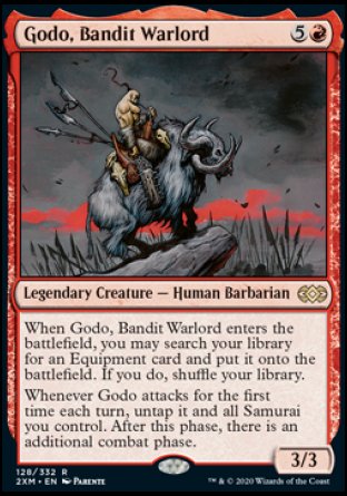 (128/332) Magic The Gathering Double Masters Single: Godo, Bandit Warlord Holo Rare