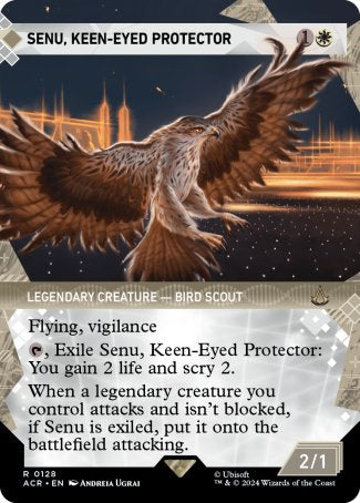 (128) Magic The Gathering Universes Beyond: Assassin's Creed: Extras Single: Senu, Keen-Eyed Protector (V.1) Rare