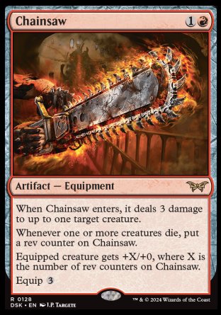 (128) Magic The Gathering Duskmourn: House of Horror Single: Chainsaw Rare