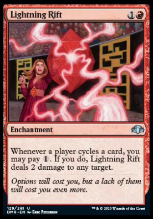 (129) Magic The Gathering Dominaria Remastered Single: Lightning Rift Uncommon