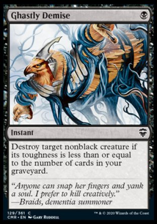(129/361) Magic The Gathering Commander Legends Single: Ghastly Demise Holo Common
