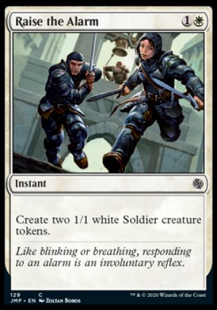 (129) Magic The Gathering Jumpstart Single: Raise the Alarm Common