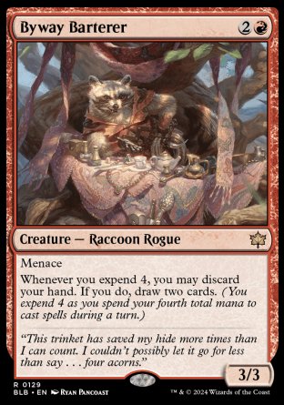 (129) Magic The Gathering Bloomburrow Single: Byway Barterer Holo Rare