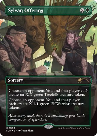 (1309) Magic The Gathering Secret Lair Drop Series Single: Sylvan Offering Rare