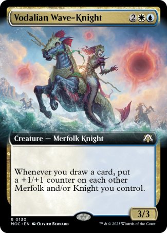 (130) Magic The Gathering Commander: March of the Machine: Extras Single: Vodalian Wave-Knight Rare