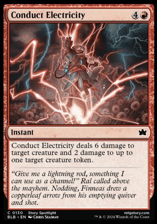 (130) Magic The Gathering Bloomburrow Single: Conduct Electricity  Common