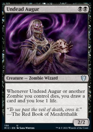 (130) Magic The Gathering Commander: Innistrad: Midnight Hunt Single: Undead Augur Uncommon