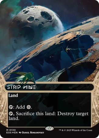(130) Magic The Gathering Stellar Sights Single: Strip Mine (V.3) Holo Mythic