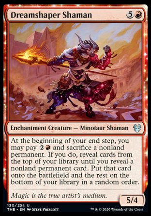 (130/254) Magic The Gathering Theros Beyond Death Single: Dreamshaper Shaman Holo Uncommon