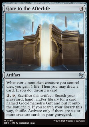 (130) Magic The Gathering Commander: Aetherdrift Single: Gate to the Afterlife Uncommon