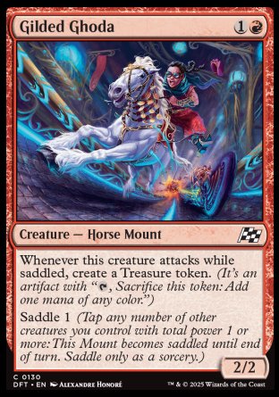 (130) Magic The Gathering Aetherdrift Single: Gilded Ghoda Common