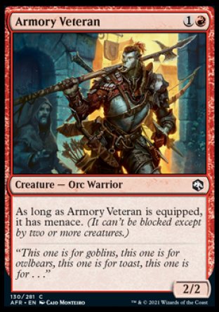 (130) Magic The Gathering Adventures in the Forgotten Realms Single: Armory Veteran Holo Common