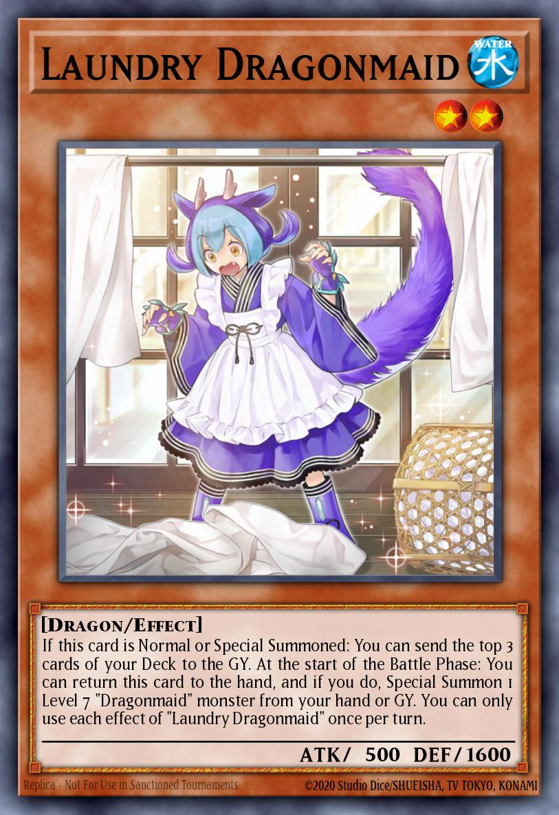 (021) YuGiOh TCG MAGO: Maximum Gold Single: Laundry Dragonmaid Premium Gold Rare