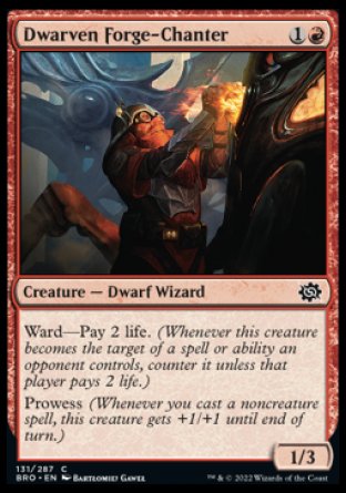 (131) Magic The Gathering The Brothers' War Single: Dwarven Forge-Chanter Holo Common