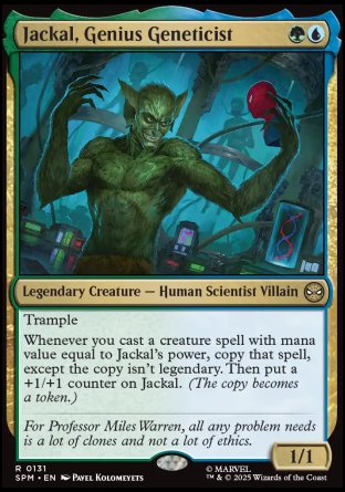 (131) Magic The Gathering Magic: The Gathering | Marvel's Spider-Man: Promos Single: Jackal, Genius Geneticist Holo Rare