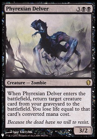 (086) Magic The Gathering The List Single: Phyrexian Delver Rare