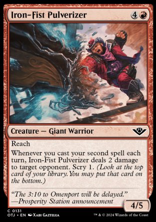 (131) Magic The Gathering Outlaws of Thunder Junction Single: Iron-Fist Pulverizer Common